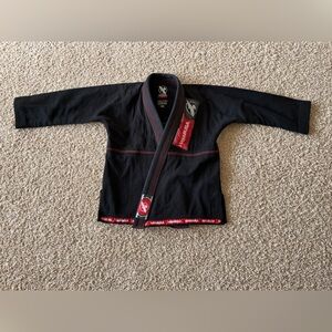 Hayabusa BJJ Jiu Jitsu Gi Youth 3 Y3 Black Jacket Kids